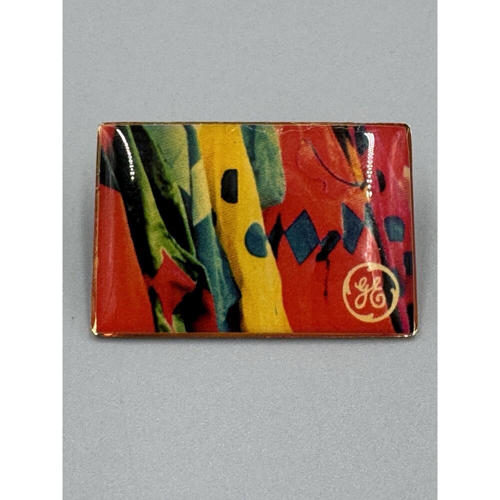 Vintage GEโ General Electric Abstract Art Design Lapel Pin